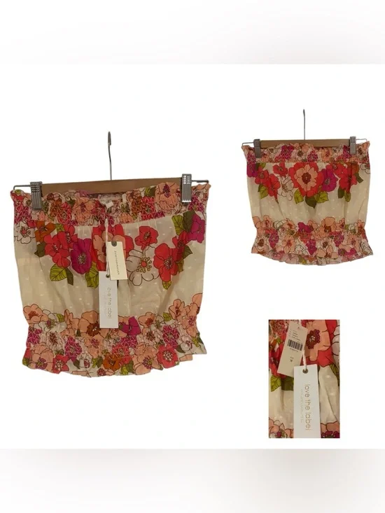 NWT Anthropologie Love the Label Cornelia Crop Tube Top - Picture 1 of 4